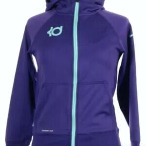 Nike Kevin Durant KD Thermal Fit Purple Full Zip Swoosh Hoodie L